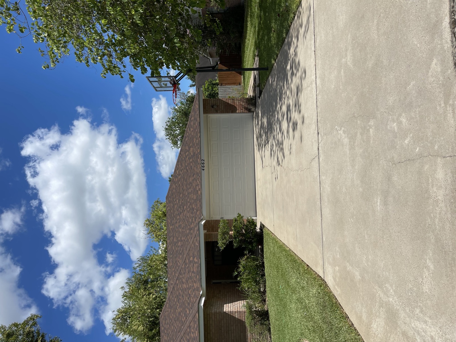 Clean driveway wide shot