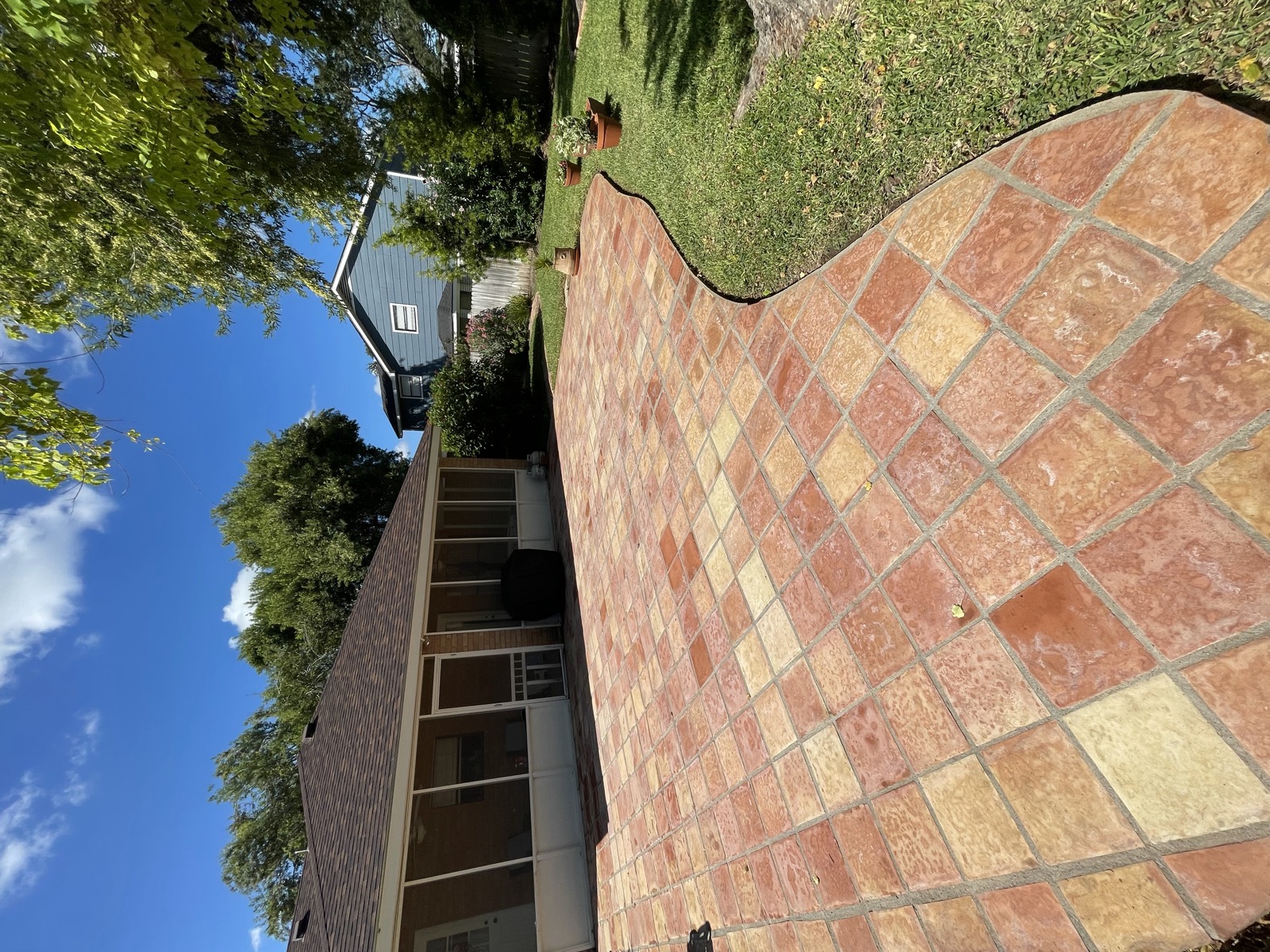 Clean brick walkway