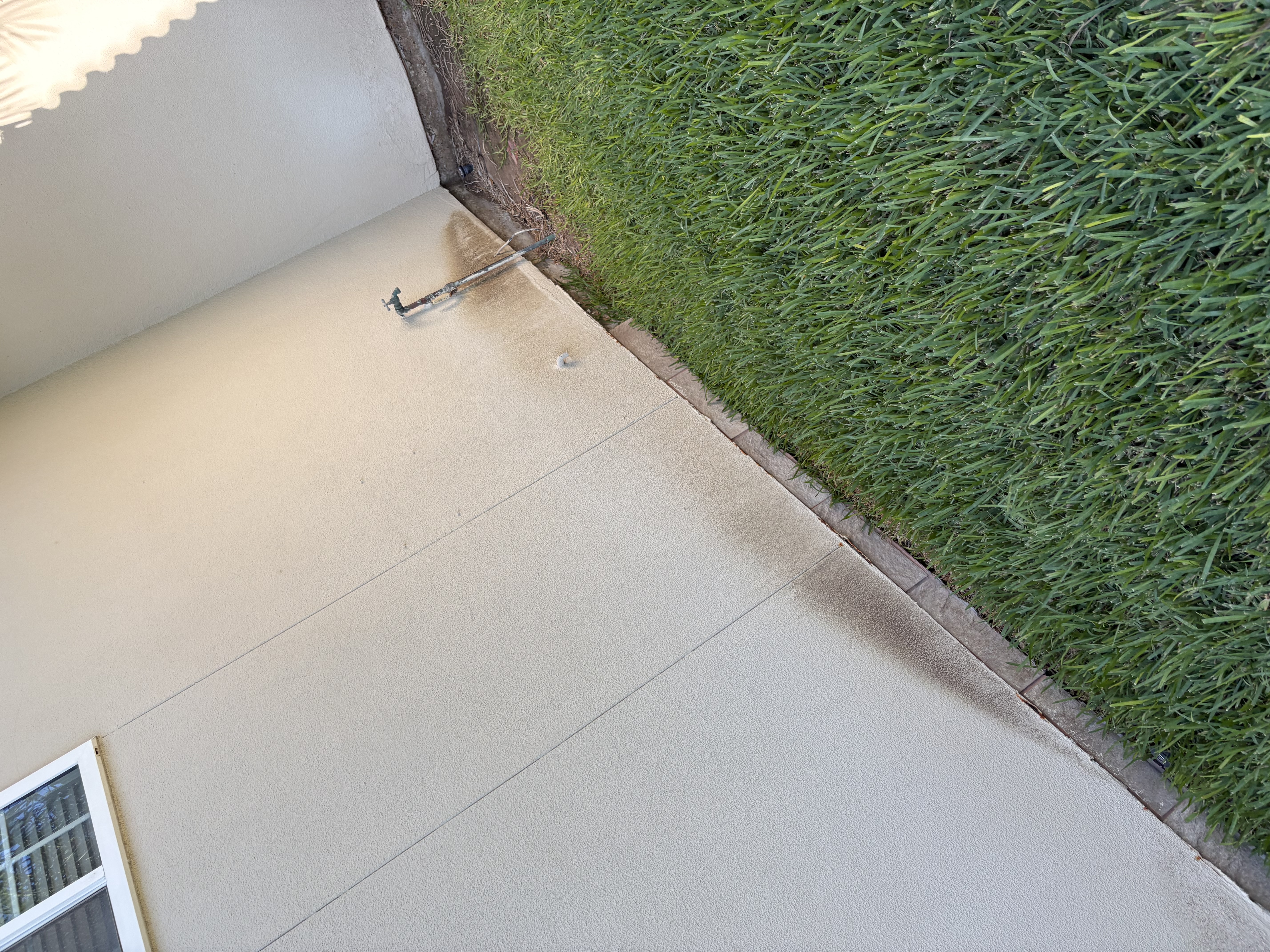 Property before pressure washing