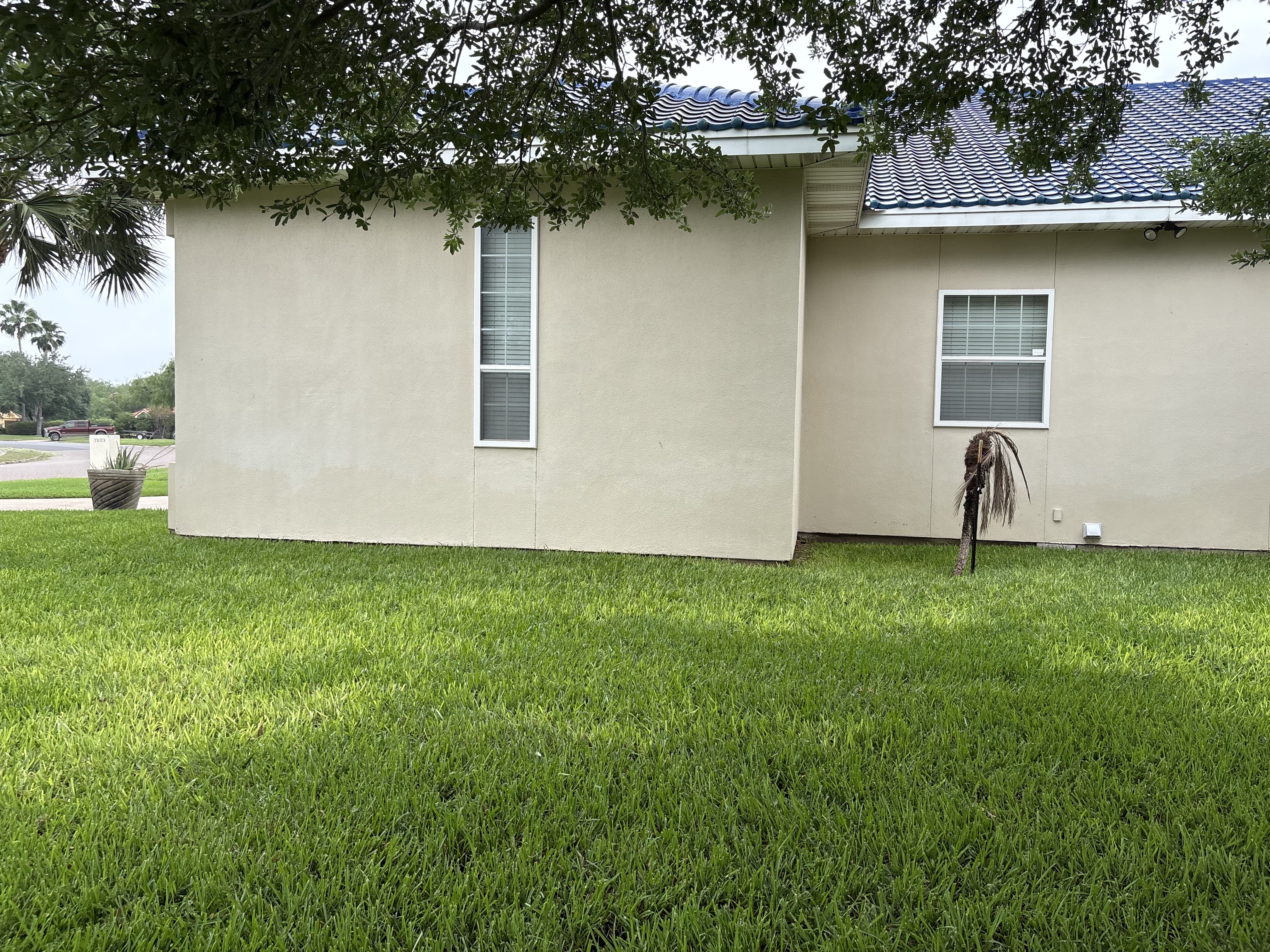 Property after pressure washing