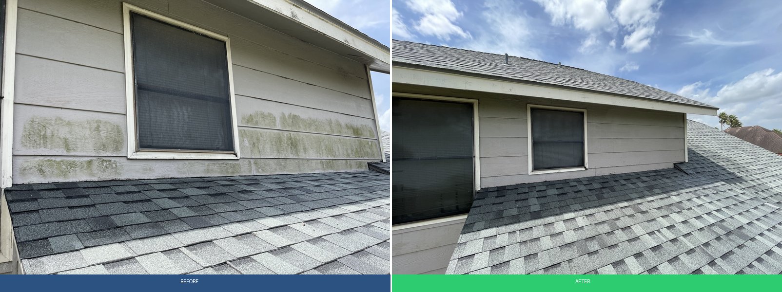House siding mold removal before and after